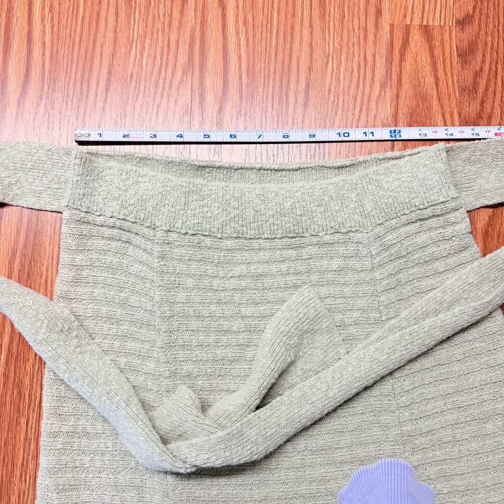 Free People Claudia Ribbed Blanket Sweater Mint Green Maxi M Cozy Chic Boho - Picture 6 of 6